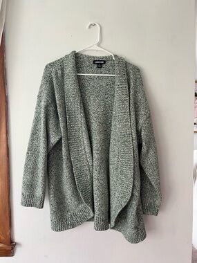 Lands End green cardigan 2XL